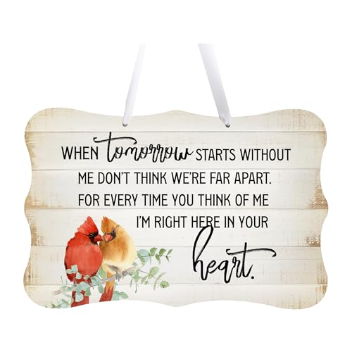 LifeSong Milestones Memorial Wall Hanging Signs Bereavement Keepsake Condolence Funeral Gift For Loss of Loved One 8x12 (When Tomorrow Starts (White)) - color: When Tomorrow Starts (White)
