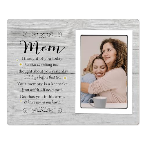 SteadStyle Mom Memorial Picture Frame– Memorial Gifts for Loss of Mother | Sympathy Gifts for Loss of Mom – Bereavement Keepsake for Loved One – Remembrance Photo Frame, Fits 4x6 Inch Photo