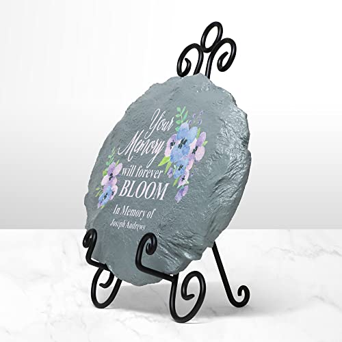 Let's Make Memories Personalized Sympathy Garden Stone - Memories Bloomed - Condolence & Memorial Gift - Customize with Message -11" Lx6 Wx3 D - style: Your Memory Will Forever Bloom