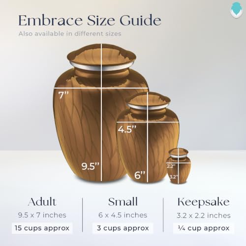 Keepsake Embrace Custom Engraved Butterflies Cremation Urn (Pearl Gold) - color: Pearl Gold