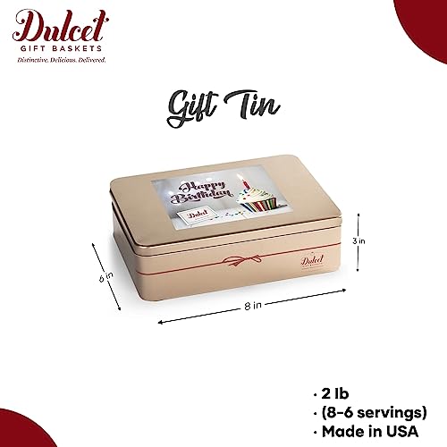 Dulcet Gift Baskets Birthday Gift Box NY Style Black & White Cookies Favorite Gift Tin- Great for Thinking of You Gifts -holiday Celebrations-Get Well Thank You & Sympathy Wishes for Men, Women, Girls, Boys - color: Birthday