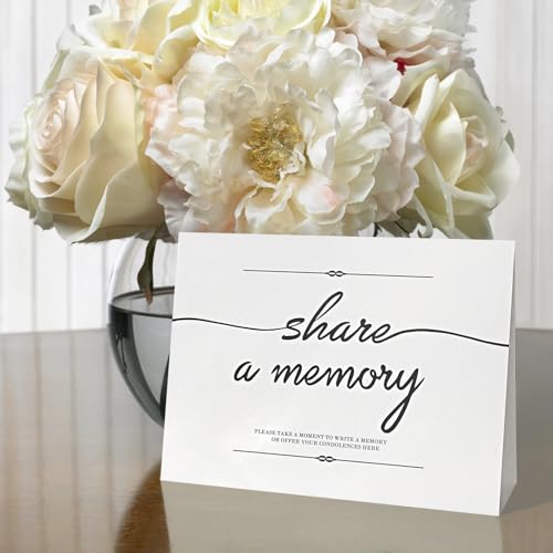 Funeral Guest Book for Memorial Service,with Memory Table Sign & 2 Pens | Celebration of Life Guest Book,Elegant Funeral Book to Sign,Black Handcover Guest Book for 240+ Guests