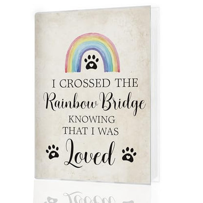 Pet photo album 4x6 18 Pockets Photos, Pet Memorial Photo Albums,Pet Remembrance Gift, Small Mini Photo Album Hold 36 Pictures Book - color: Rainbow