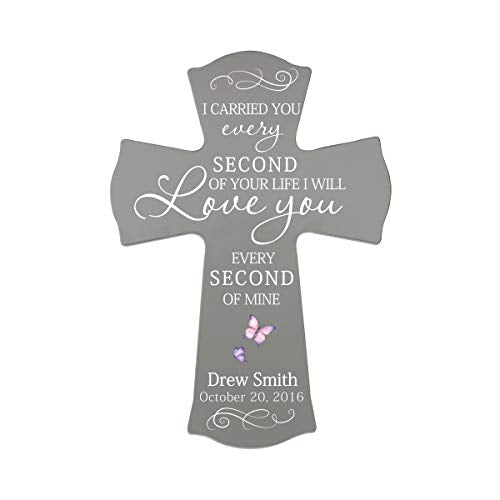 LifeSong Milestones Memorial Wooden Cross 8.5x11, Gray - color: Gray