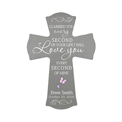 LifeSong Milestones Memorial Wooden Cross 8.5x11, Gray - color: Gray