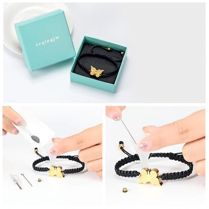 zeqingjw Butterfly Urn Bracelet for Ashes for Women Men - color: Gold