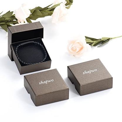 shajwo Infinity Cremation Bracelet for Ashes for Men - color: Black-20cm