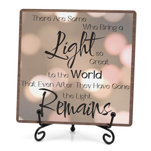 Sympathy Gifts for Loss of Loved One Memorial Wooden Plaque Sign With Stand Condolence Remembrance Gifts for Loss of Mother Father Husband Grief Bereavement Gift - color: Sympathy