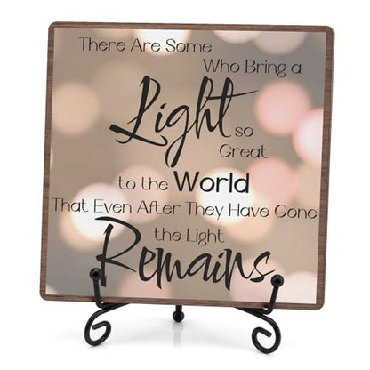 Sympathy Gifts for Loss of Loved One Memorial Wooden Plaque Sign With Stand Condolence Remembrance Gifts for Loss of Mother Father Husband Grief Bereavement Gift - color: Sympathy