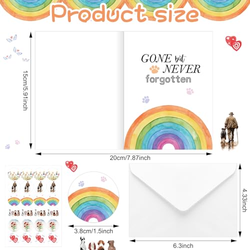Geyoga 36 Set Pet Sympathy Card with Envelope Bulk, Classic - color: Classic