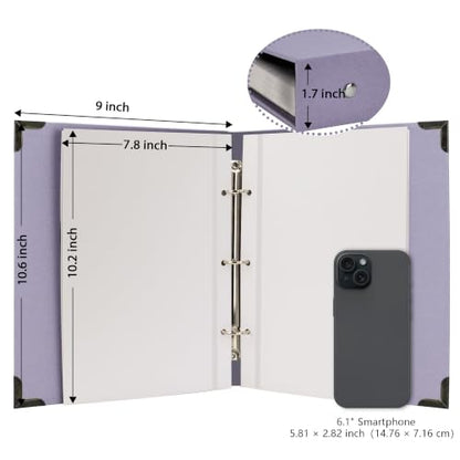 Vienrose 3 Rings Self Adhesive Photo Album 20 Sheets/40 Pages Purple | Hardcover, DIY Scrapbooking Kit, Paper Scrapbook, 12 x 12 inch, Lover Friends Kids Wedding - color: Purple, size: 12'' x12''40Pages