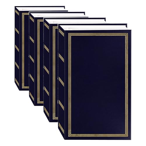 Pioneer Photo Albums STC-504 Navy Blue Photo Album, 504 Pockets 4"x6", (Pack of 4) - color: Navy Blue, size: Pack of 4