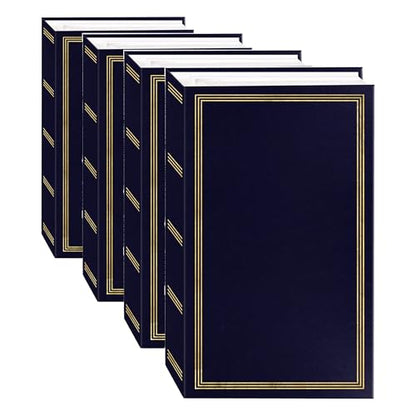 Pioneer Photo Albums STC-504 Navy Blue Photo Album, 504 Pockets 4"x6", (Pack of 4) - color: Navy Blue, size: Pack of 4