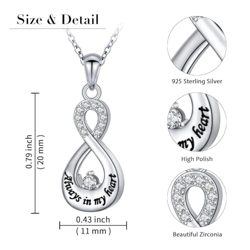S925 Sterling Silver Urn Ashes Keepsake Cremation Memorial Necklace Jewelry - style: Urn Infinity