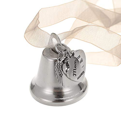 MOM Memorial Christmas Ornament Bell for Loss of Loved One | Sympathy Gift for Loss of Loved one, A Piece of My Heart is in Heaven, Loss of Mother, Christmas Tree Pendant Ornaments - style: MOM