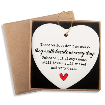 Those We Love Keepsake Ceramic Ornament Bereavement Gift Ideas in Memory of Loved One - color: Those We Love Don't Go Away