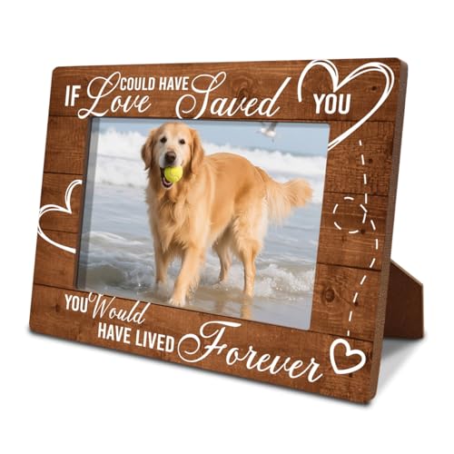 Dog Pet Picture Frame, If Love Could Have Saved You, Miss You Photo Frame for Dogs Cats Owners, Sympathy Gifts, Memorial Gift for Loss of Dog and Pet Remembrance 7.9 * 5.7inches - color: Style 6