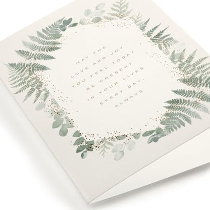 Minted | Wedding & Bridal Shower Card, 5x7 w/Envelope | Gilded Woodland - color: Gilded Woodland