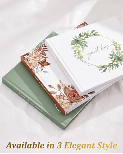 Wedding Guest Book for Wedding Reception- Elegant Polaroid Guestbook for Baby Shower,Birthday and Special Events,Guest Sign-in Book(Autumn) | 100 Pages, Elegant Guest Sign-in Book for Bridal Party, Autumn Design - color: Autumn
