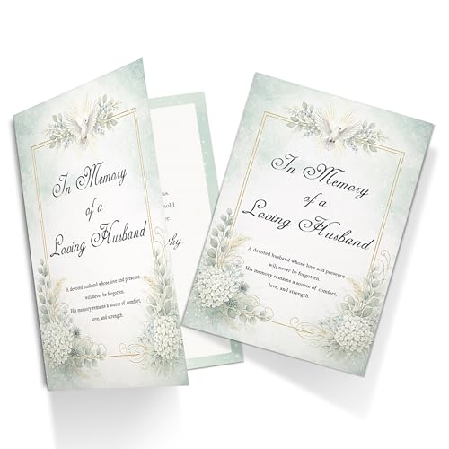 Loss of Husband Sympathy Card with Printed Verse Bereavement Wishes