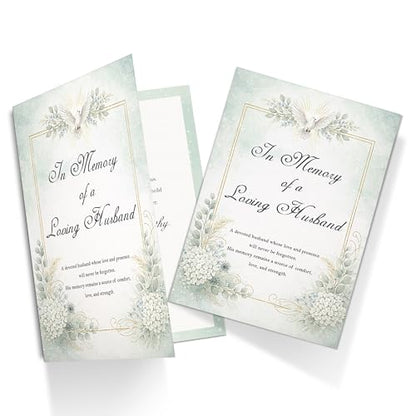 Loss of Husband Sympathy Card with Printed Verse Bereavement Wishes