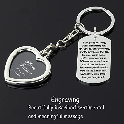 HUTIMY in Memory Gifts Keychain for Men Women Sympathy Gifts for Loss of Loved One in Remembrance Jewelry Memorial Keychain - style: Silver
