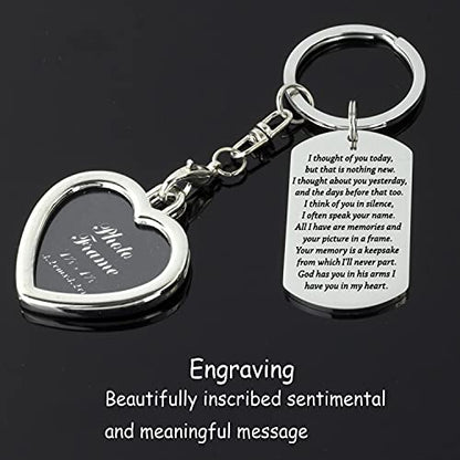 HUTIMY in Memory Gifts Keychain for Men Women Sympathy Gifts for Loss of Loved One in Remembrance Jewelry Memorial Keychain - style: Silver