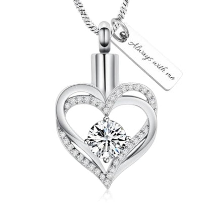 shajwo Cremation Jewelry Heart Urn Necklace for Ashes of Loved One - color: Customize
