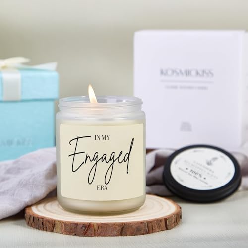 Kosmickiss Engagement Gifts for Couples, in My Engaged Era | Engagement Gifts for Women, Bride to Be Bridal Shower Gift, Handmade Lavender Scented Soy Wax Candle - color: Engagement Gifts