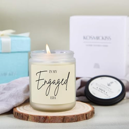 Kosmickiss Engagement Gifts for Couples, in My Engaged Era | Engagement Gifts for Women, Bride to Be Bridal Shower Gift, Handmade Lavender Scented Soy Wax Candle - color: Engagement Gifts