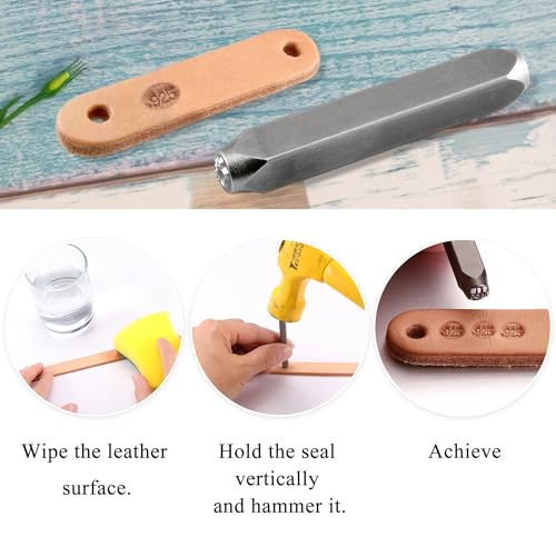Yoption 4mm .925 Metal Stamp, Metal Punch Stamping Tool DIY Arts and Crafts Supplies for Stamping/Punching, Jewelry, Clay, Leather, Wood - size: 925 (4mm)