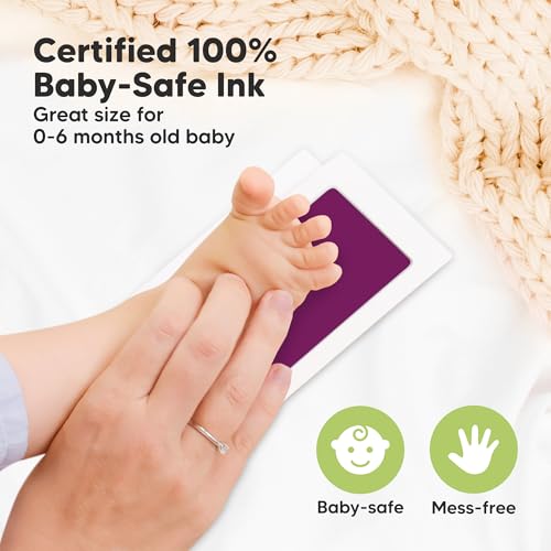4pk Inkless Baby Hand and Footprint Kit, Mess Free Ink Pads (Halloween, R) - color: Halloween, size: 4-Pack, Regular 2.3" x 3.7"