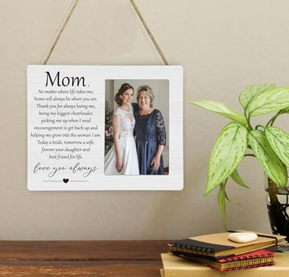 Mom Love You Forever Wedding Picture Frame, Mother of the Bride Photo Frame, 4x6 inch Photo - style: Mother of the Bride