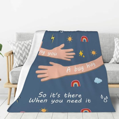 Birthday Inspirational Gifts for Women, Get Well Throw Blanket Hug Blanket - color: Hug