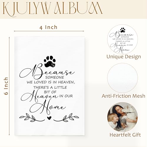Pet Memorial Photo Album 4x6, Dog Memorial Gifts for Loss of Dog, Pet Loss Sympathy Gift, Because Someone We Love Is in Heaven Small Memory Photo Album Book for 18 Pockets Hold 36 Pictures