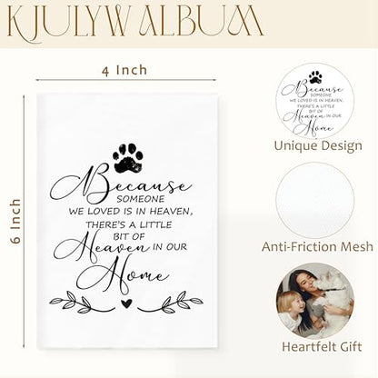 Pet Memorial Photo Album 4x6, Dog Memorial Gifts for Loss of Dog, Pet Loss Sympathy Gift, Because Someone We Love Is in Heaven Small Memory Photo Album Book for 18 Pockets Hold 36 Pictures