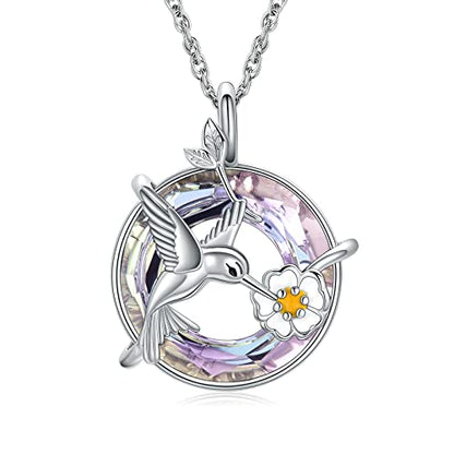 shajwo Hummingbird Urn Necklaces for Ashes - color: Light Purple