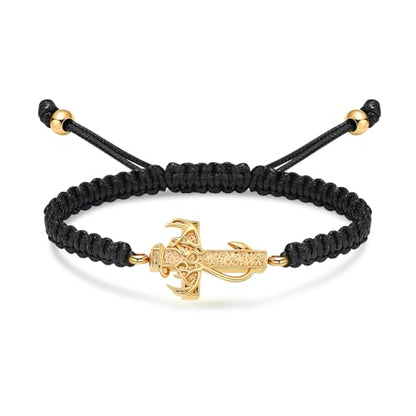 XSMZB Fish Hook Cross Urn Bracelet for Ashes of Loved One Deer Antler Keepsake Ash Bracelets Adjustable Cremation Jewelry Memorial Bangle - color: Gold