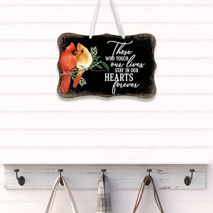 LifeSong Milestones Memorial Wall Hanging Signs Bereavement Keepsake Condolence Funeral Gift For Loss of Loved One 8x12 (Those Who Touch Our Lives (Black)) - color: Those Who Touch Our Lives (Black)