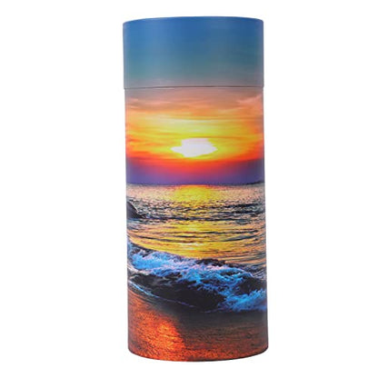 Ocean Sunset Scattering Urn – Biodegradable Scatter Tube for Ashes - Cremation Urn for Adult Ashes (Large) - size: Large