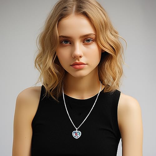 Eusense Cremation Jewelry for Ashes Urn Necklace to Put Ashes In 925 Sterling Silver Memorial Pendant Heart Urn Necklaces for Ashes Necklace for Women Men - style: G-Red Cardinal Urn Necklace-Abalone Shell