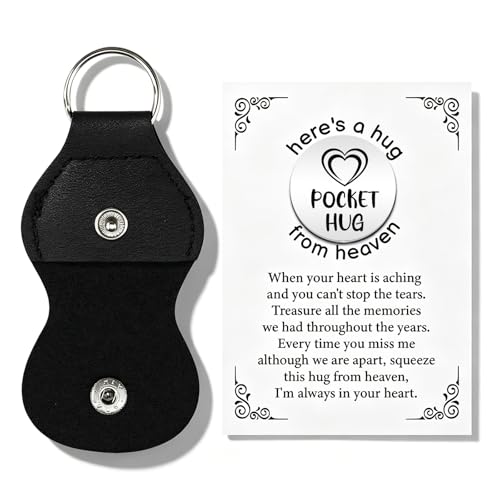 Pocket Hugs from Heaven Sympathy Gifts for Loss of Loved One | Pocket Hug Token Memorial Gifts for Loss of Mom Dad Grandpa Grandma in Memory of Loved One Gift Sympathy Condolence Gift
