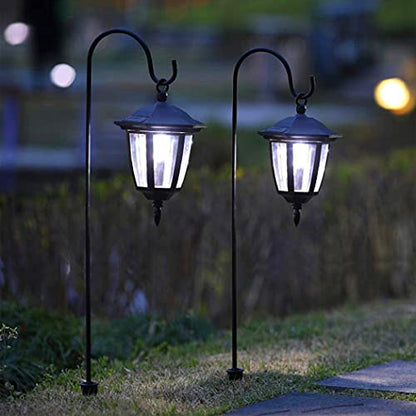MAGGIFT 34 Inch Solar Hanging Lights Outdoor, 2 Pack | Waterproof Solar Garden Lights with 2 Shepherd Hooks Landscape Lighting for Lawn Patio Yard Pathway Driveway