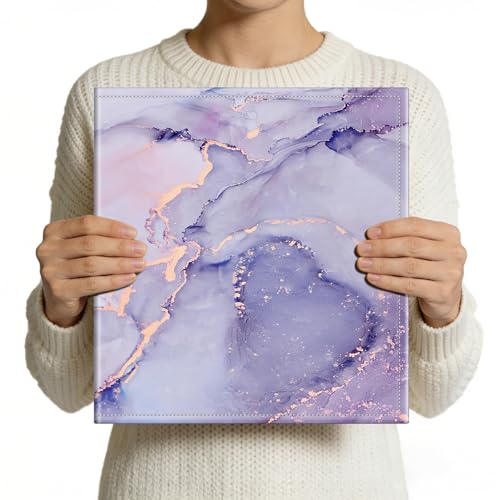 Fintie Photo Album 4x6 Photos - 600 Pockets Large Capacity Albums Book | Vegan Leather Cover, 4X6 Picture Keepsakes, Family/Wedding/Travel Memory Book, Baby/Kids/Boys/Girls Gift, Lilac Marble - color: Lilac Marble