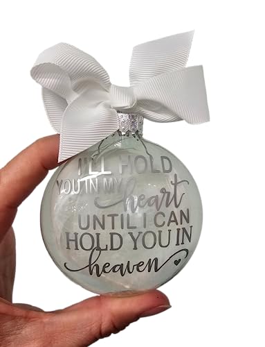 Memorial Gift Funeral Heaven Christmas Ornament Miscarriage Baby Loss Angel Wings in Loving Memory