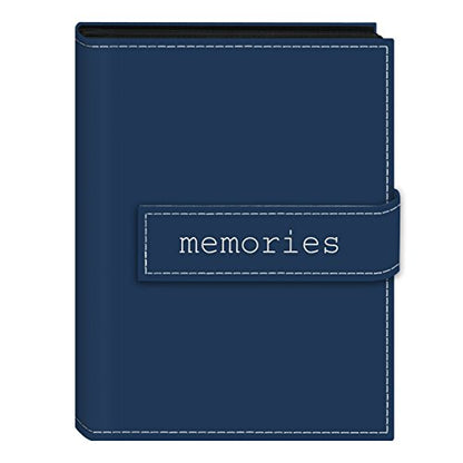 Pioneer Photo Albums EXP-57/BM 36-Pocket 5 by 7-Inch Embroidered "Memories" Strap Sewn Leatherette Cover Photo Album, Mini, Blue - size: 8.25inchesx6.125inchesx0.75inches