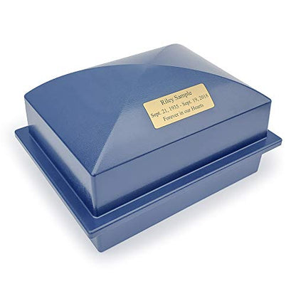 Urn Vault, Regent, Navy with Nameplate - color: Navy with Nameplate, size: Medium