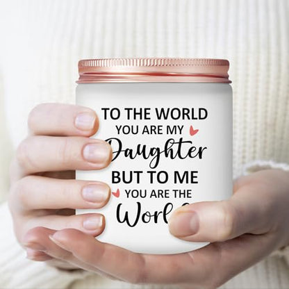 Daughter Birthday Gifts - Valentines Day Mothers Day Christmas Gift for Daughter from Mom, Dad - Lavender Scented Candle - color: Daughter Gifts