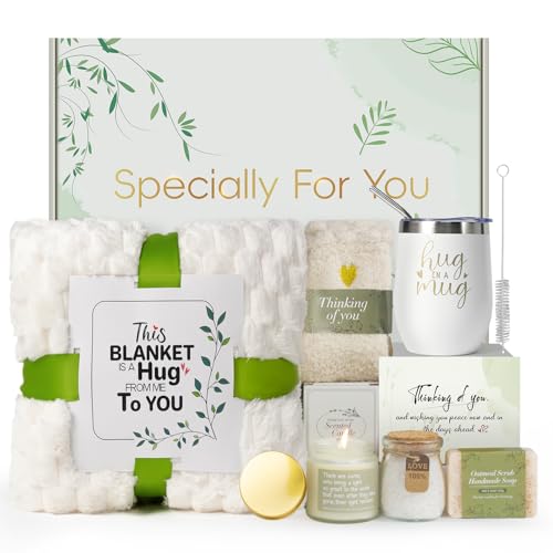 Sympathy Gifts Baskets for Loss of Loved One, Bereavement Gifts Care Package for Women Grieving, Condolences Gift Basket for Mom/Dad/Husband, Sorry for Your Loss - color: White