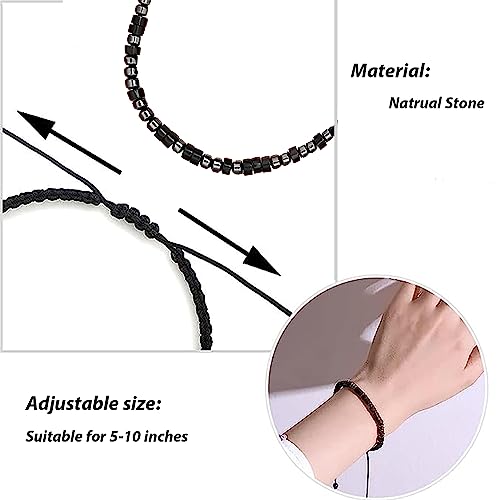 Hug from Heaven Morse Code Bracelet - Until We Meet Again, Black Hematite Beads for Men and Women - color: Until we meet again(Black)